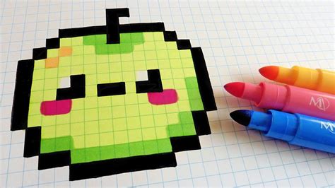Le pixel art, c'est le fait de créer des images pixel par pixel, comme une mozaïque. Handmade Pixel Art - How To Draw Kawaii Apple #pixelart ...