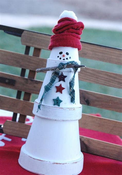 Quick N Easy Clay Pot Snowman