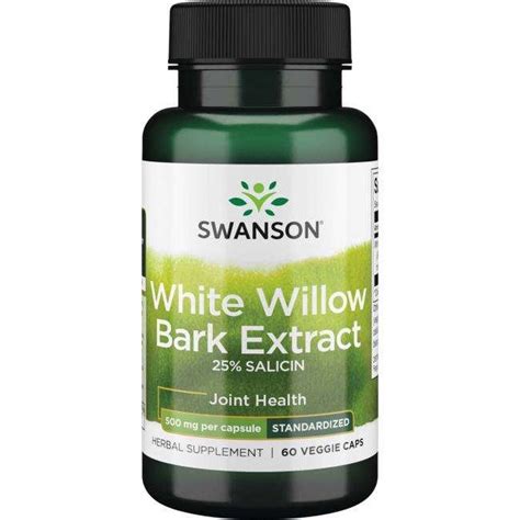 Swanson White Willow Bark Extract Mg Capsules Muscleshop