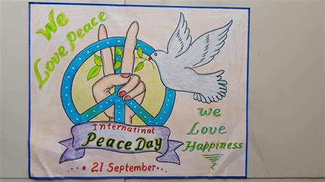 World Peace Day Drawing World Peace Day Slogan And Poster Drawing