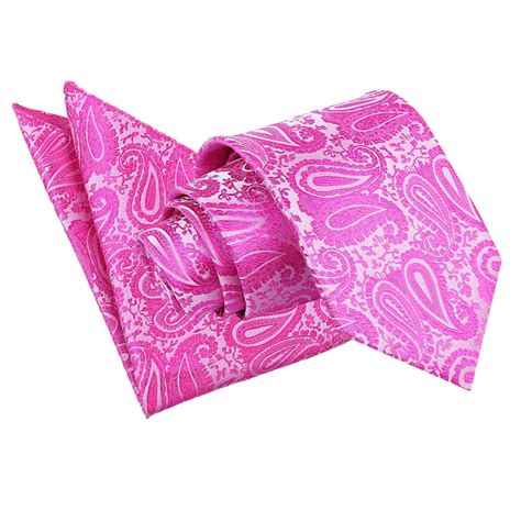 Men S Paisley Fuchsia Pink Tie Pc Set