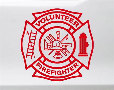 Volunteer Firefighter Vinyl Decal Sticker Vfd Fire Etsy