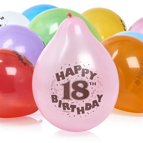 Wilko 18th Birthday Balloons 10 Pack Wilko