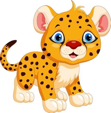 Premium Vector Cute Cheetah Cartoon