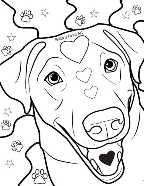 Coloring Page Lab Coloring Page Dog Coloring Page Etsy Puppy