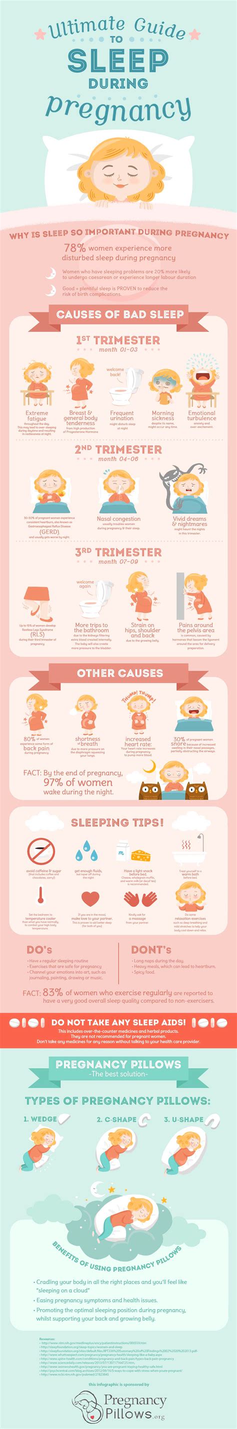 16 Sleeping Tips For Pregnant Women Infographic