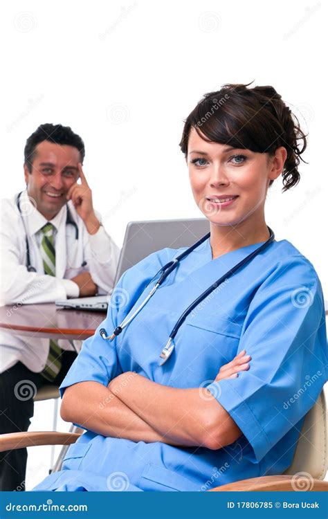Nurse And Doctor Stock Image Image Of Cardiologist Practitioner