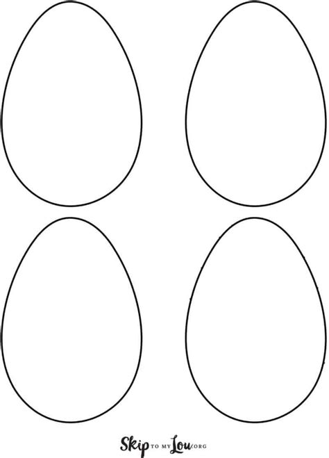 Print and color easter pdf coloring books from primarygames. plain egg template 4 on page in 2020 | Egg template, Easter egg template, Fun easter crafts