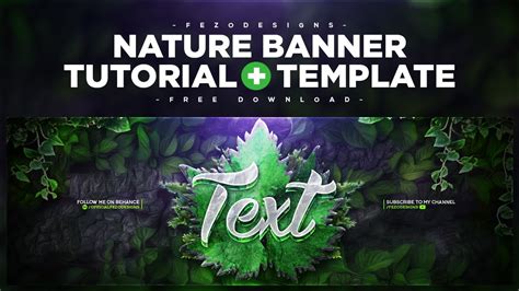 Nature Banner For Twitter Template Tutorial On 100 Likes