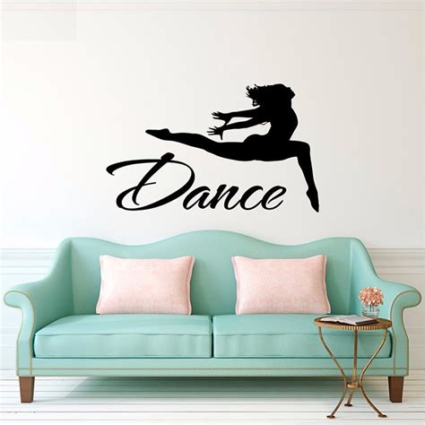 Dance Wall Decal Jumping Dancer Wall Decal Vinyl Stickers Dance Studio