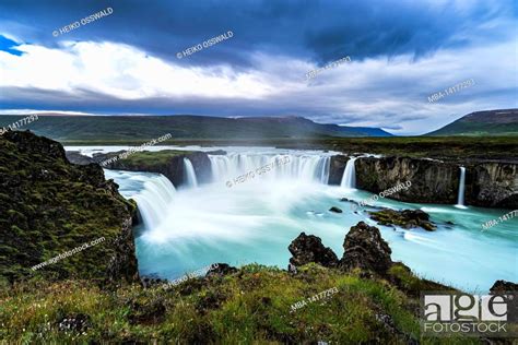 Waterfall GoÃ°afoss Godafoss Iceland Stock Photo Picture And