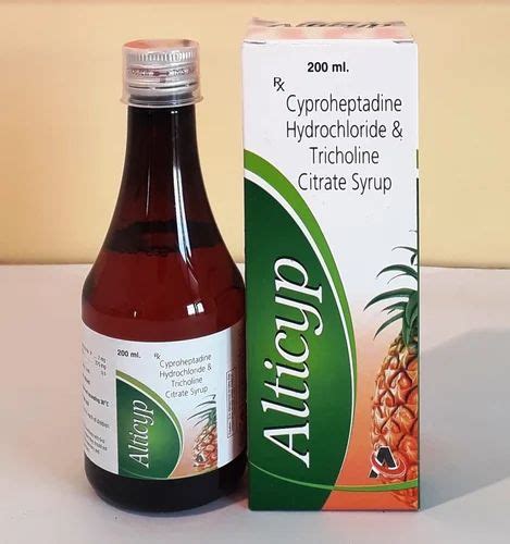 Aticyp Cyproheptadine Hcl Tricholine Citrate Syrup Prescription