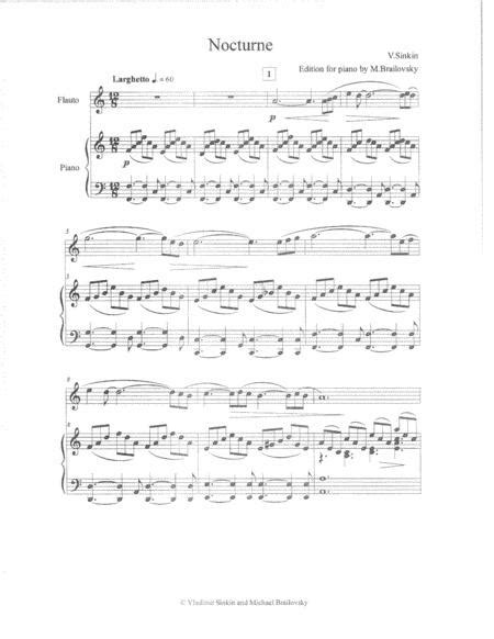 Preview Nocturne For Flute And Piano S0377863 Sheet Music Plus
