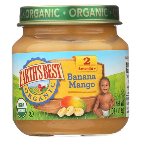 Earths Best Organic Banana Mango Baby Food Stage 2 Case Of 12 4
