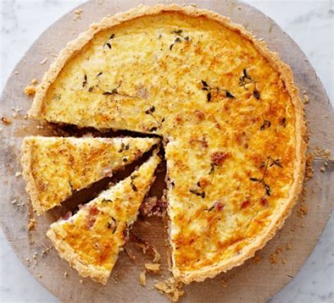 Caramelised Onion Quiche With Cheddar And Bacon Food Savoury Baking