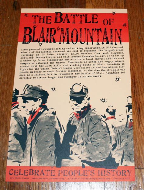 Battle Of Blair Mountain Poster Microcosm Publishing