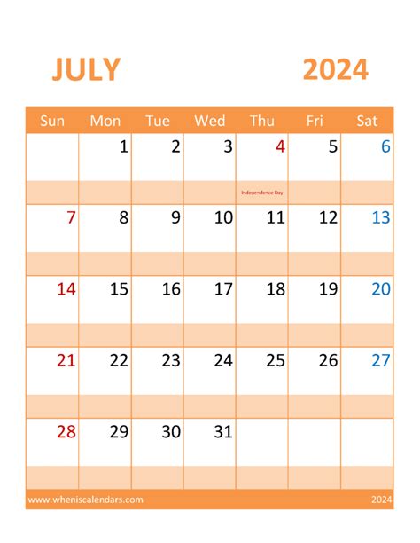 July Blank Calendar 2024 Pdf Monthly Calendar