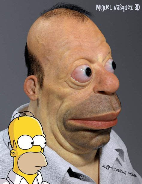Os Simpsons Artista cria versão realista de Homer e o resultado é bizarro Aliens desenho