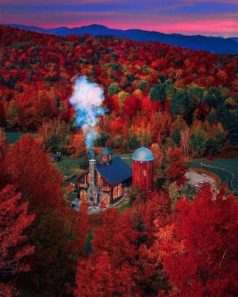 Vermont Autumn Scenery Scenery Beautiful Nature