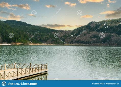 Abant Lake In Bolu Turkey Lake And Mountain Landscape With Reflections