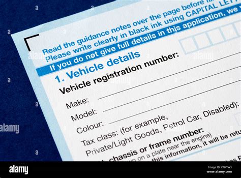 Vehicle Registration Hi Res Stock Photography And Images Alamy