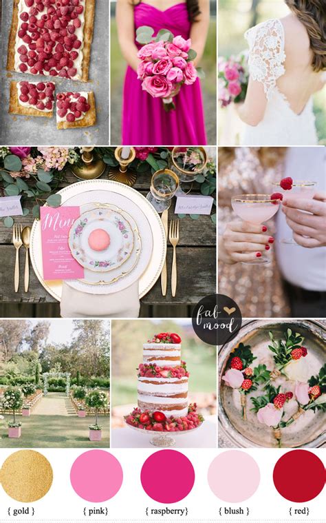 Leave the bold colors to the natural garden. Raspberry And Gold Wedding Colour for Garden Theme