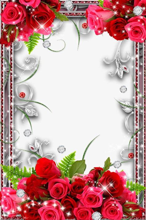 Framewishes.com provides you handmade collection of flower photo frame images that you can use to share on your stories and status or you can directly send to your friends. Rose Border Stock Photos | Flower frame, Picture borders ...