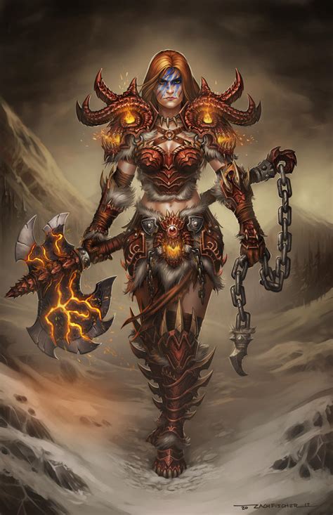 Diablo Iii Barbarian By Zfischerillustrator On Deviantart