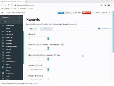 Numeric Min Not Working Radzen Ide Blazor Server Side Radzen