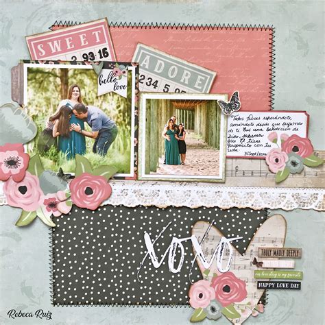 Xoxo Layout Simple Stories Romance Collection Wedding