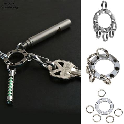 Key Keychain Edc Rings Tool Metal Mini Outdoor Removable In Outdoor