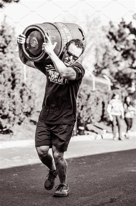 Crossfit Barrel Carry 3 High Quality Sports Stock Photos Creative