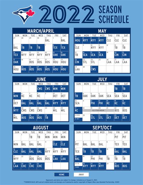 Printable Blue Jays Schedule The Elegance Of Printable Templates Is