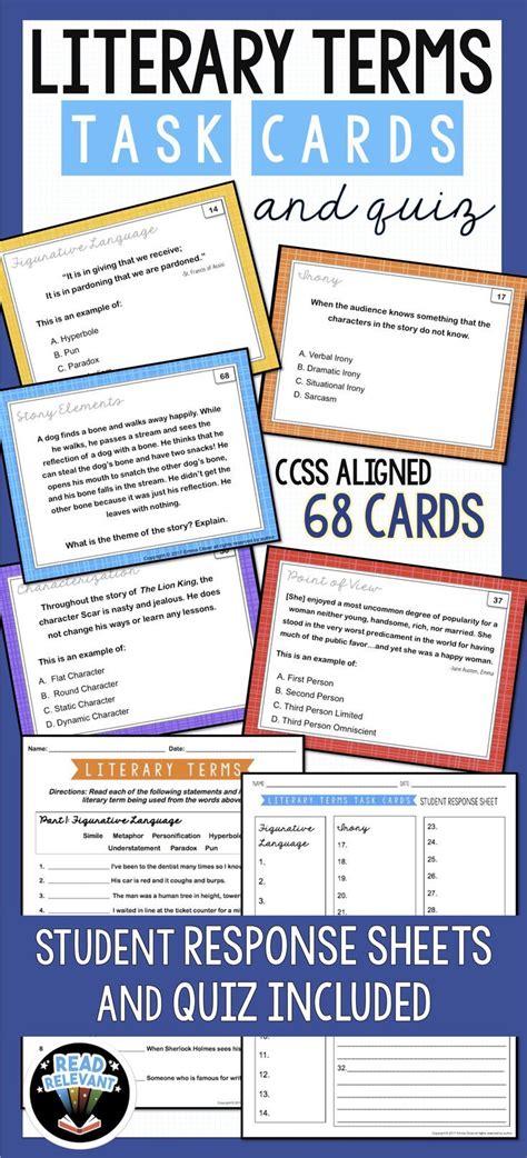 These Task Cards Are Perfect For Reviewing And Reinforcing Literary