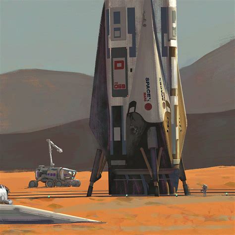 Spacex Its Spaceships At Mars Base Alpha By Maciej Rebisz Human Mars