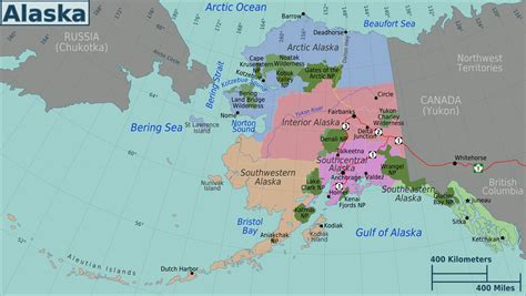Map Of Alaska Touristic Mapnational Parks Worldofmaps