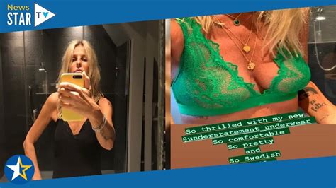 Ulrika Jonsson Shows Off Tattoos As She Strips Down To Racy Green Bra YouTube