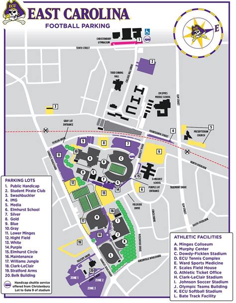Ecu Football Parking Map Redesigned In 2011 In Illustrator By Building