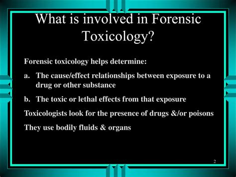 Ppt Forensic Science Introduction To Toxicology Powerpoint