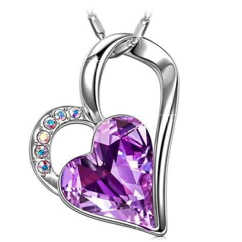 Pendants Eternal Love Women Heart Necklace With Swarovski Crystal Jewelry For Women Ts