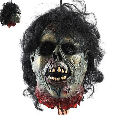 33cm Severed Head Prop Bloody Gory Zombie Scary Halloween Party Hanging