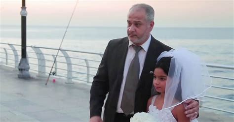 Passers By React Angrily As Middle Aged Man Marries 12 Year Old Girl In Seaside Wedding