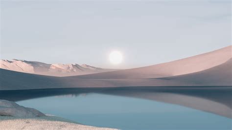 Desert Landscape Lake Sunrise Windows 11 4k Hd Windows 11