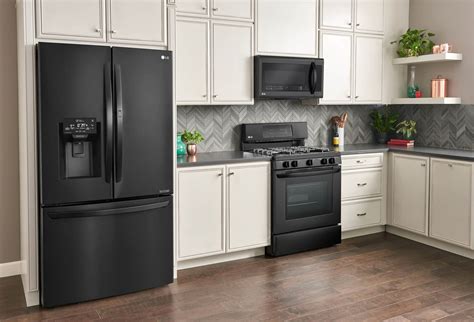 Having convection as an option in your microwave allows you to microwave or bake in a small oven best stainless kitchen packages: LG Matte Black Kitchen - The Sleek, Chic Kitchen Space You ...