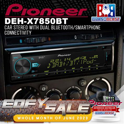 PIONEER DEH X7850BT CD RDS RECEIVER WITH BLUETOOTH 50 OFF