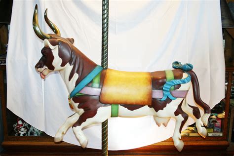 European Carousel Cow With Ribbons