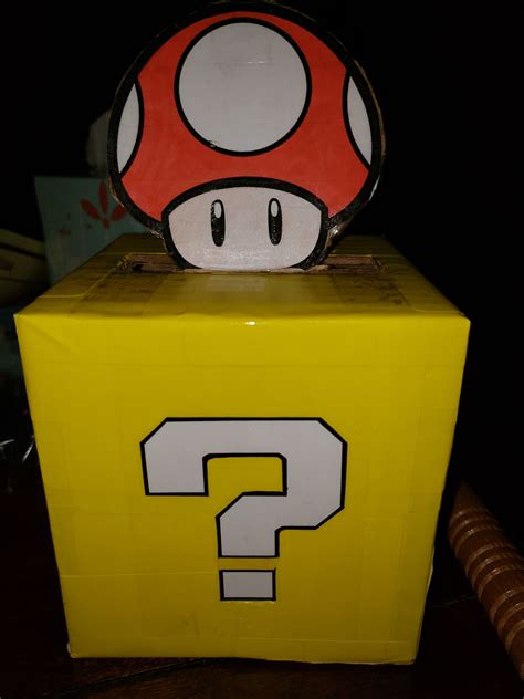 Mario Block Valentine Box | Valentine box, Valentine day boxes, Valentine