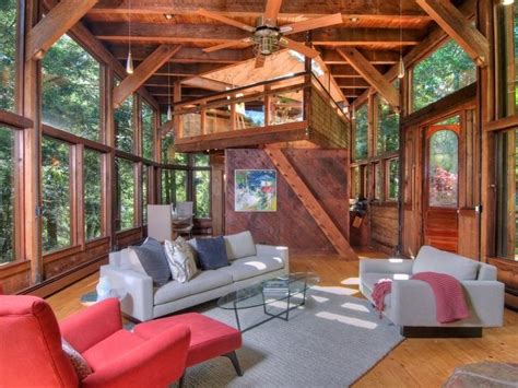 Photo Of Living Room Inside Of Tree House In The Forest Cottage House