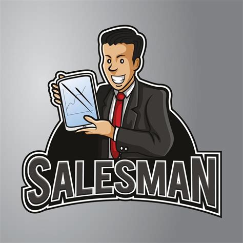 Salesman Logo Illustration 17259130 Vector Art At Vecteezy