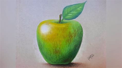 Cómo Dibujar Una Manzana Realista Con Lapices De Colores Youtube